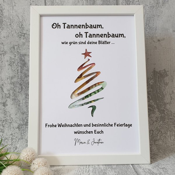 Geldgeschenk "Oh Tannenbaum" personalisiert | Weihnachten