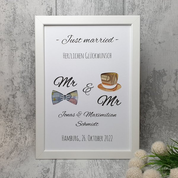 Geldgeschenk "Mr & Mr" personalisiert | Hochzeit